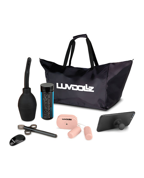 Luvdollz Remote Control Rechargeable Doggy Style Pussy & Ass W/douche - Ivory