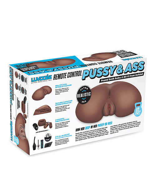 Luvdollz Remote Control Rechargeable Pussy & Ass W/douche - Mocha