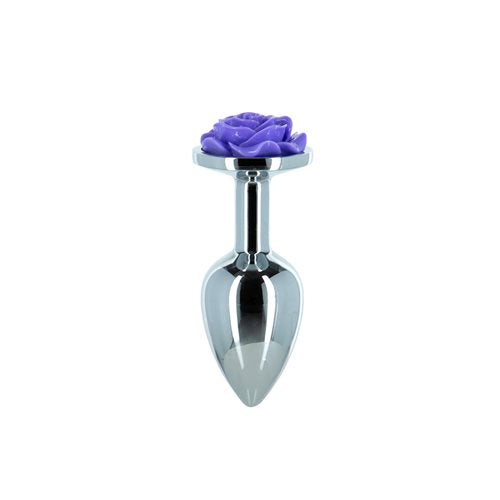 Lux Active Black Rose 3.5in Metal Butt Plug