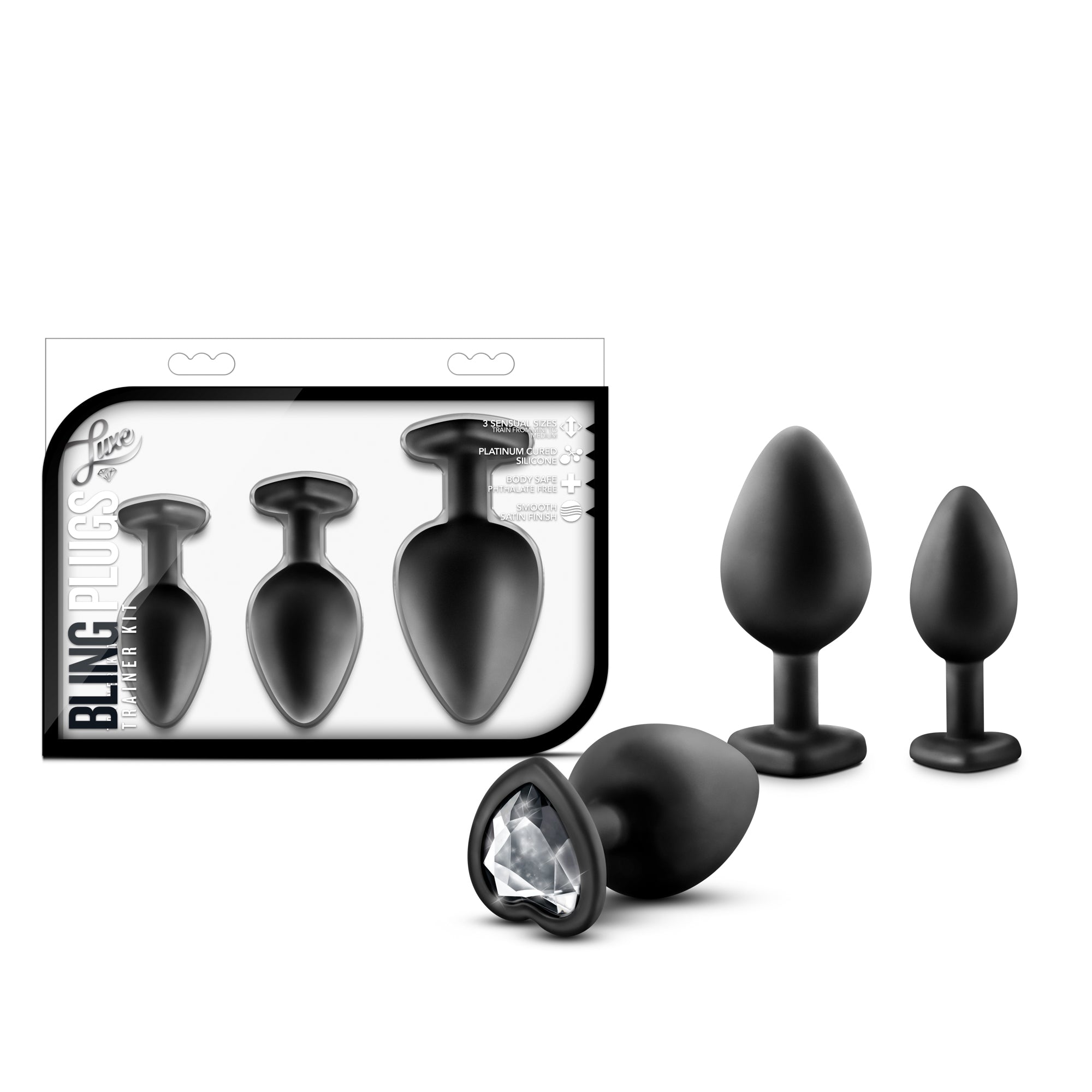 Luxe Bling Plugs Training Kit Gems Black/White