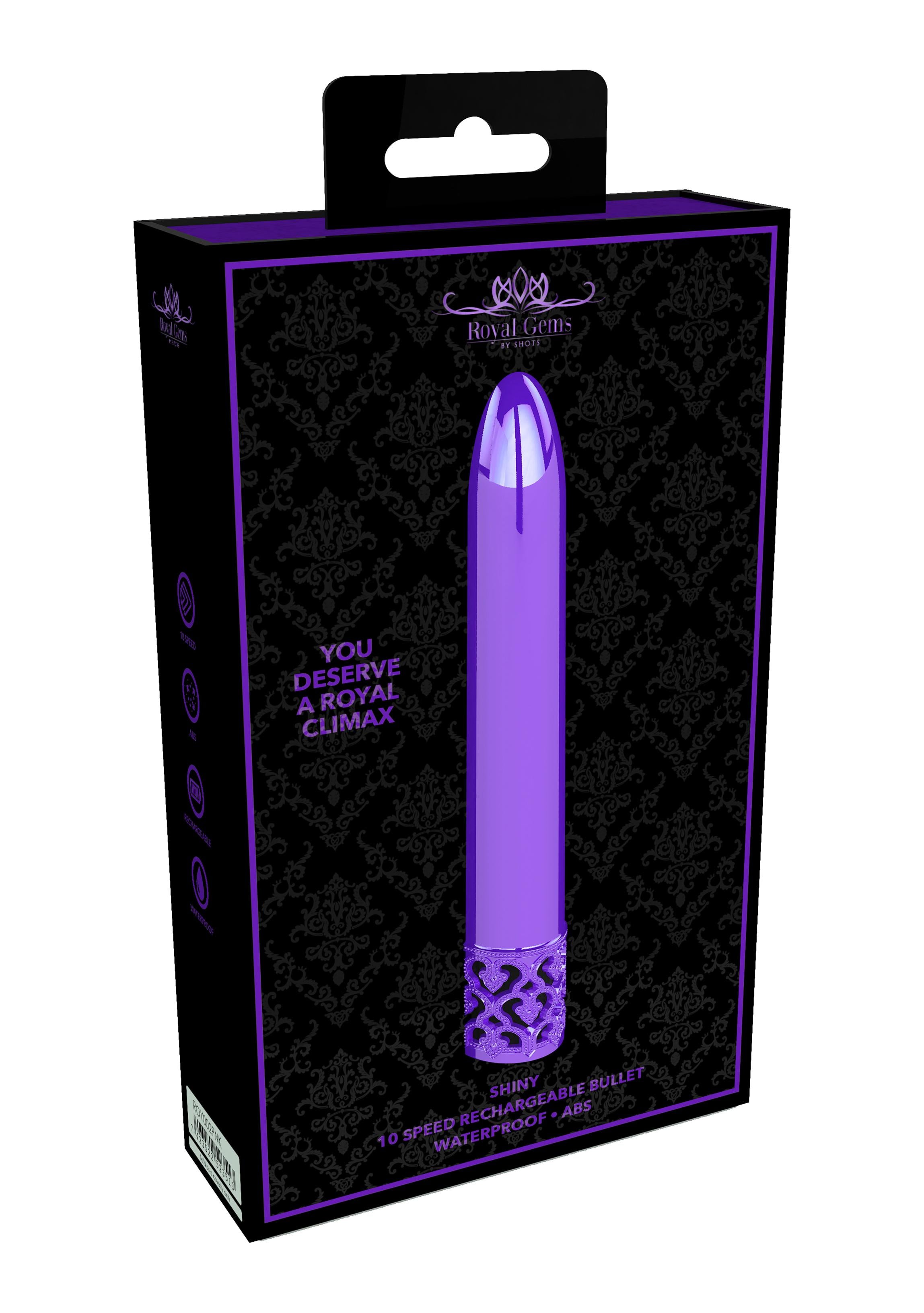 Luxurious Shiny - Rechargeable Abs Bullet - Purple