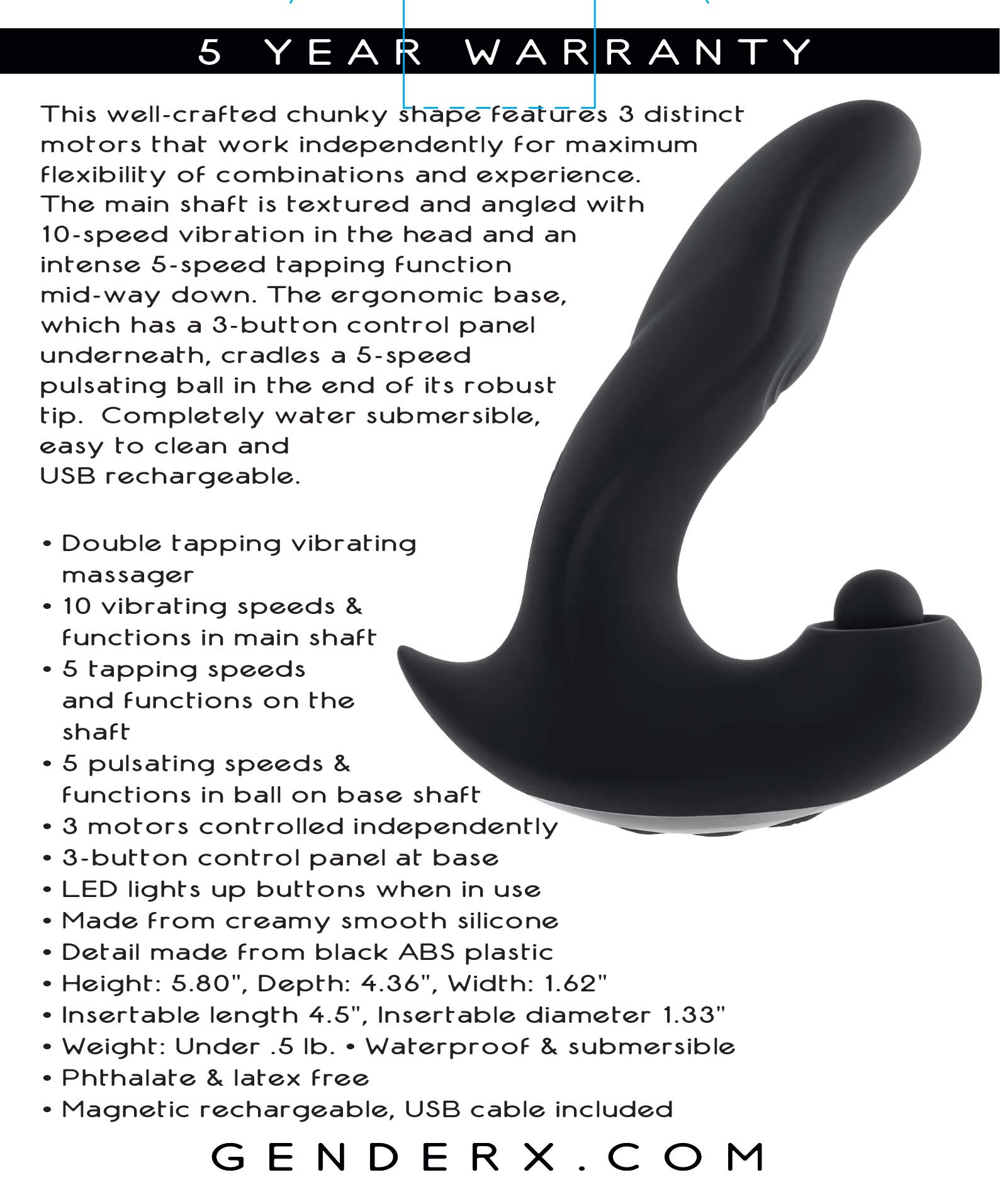 Mad Tapper - Black: The Ultimate Clitoral Stimulator