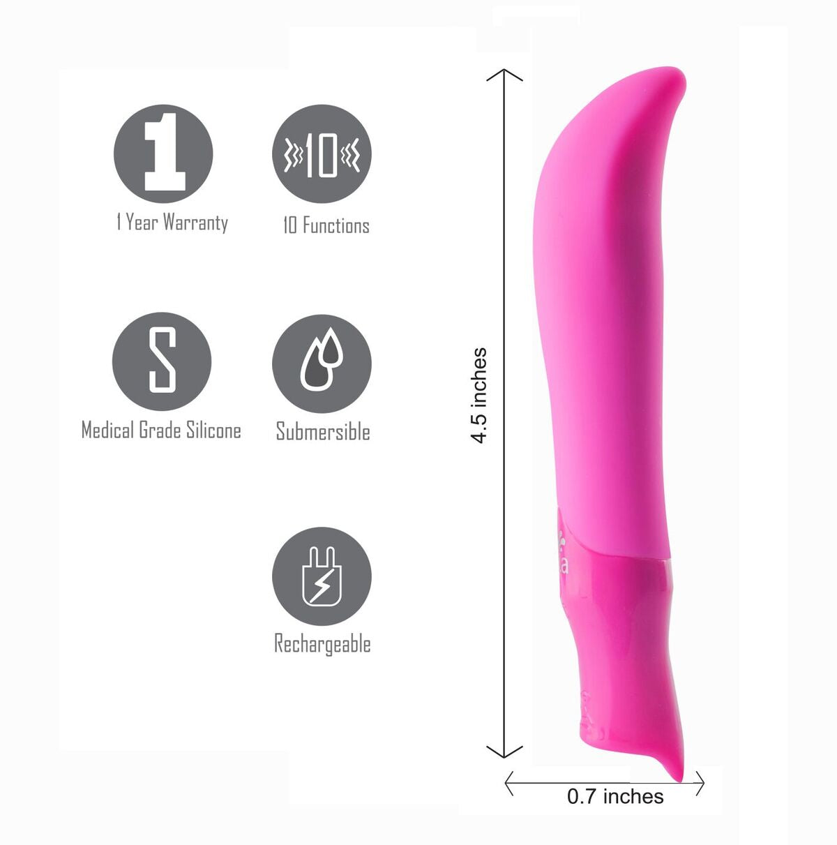 Maddie Rechargeable Silicone Bullet Vibrator