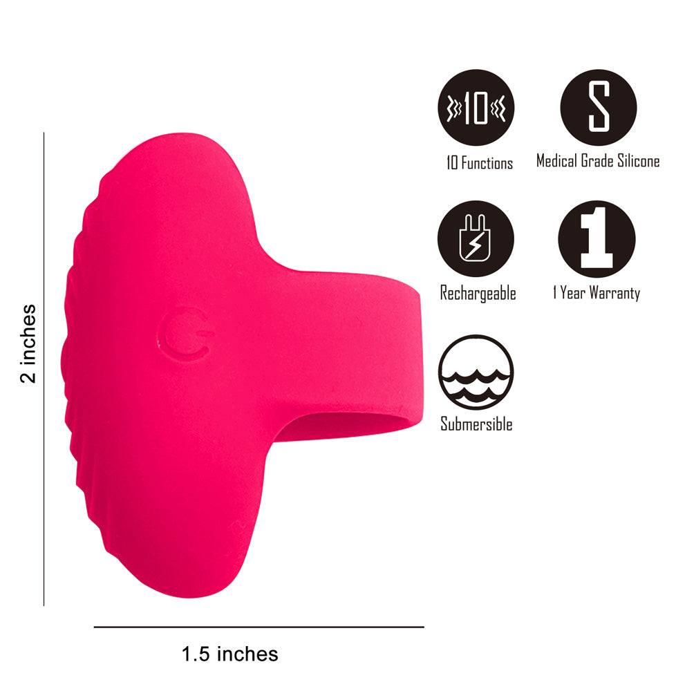 Maia Toys' Ruby Rechargeable Vibrating Finger Ring