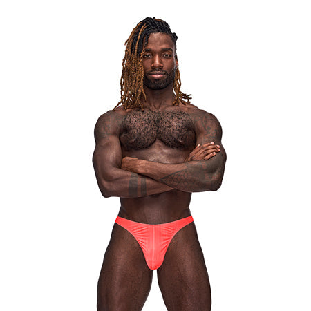 Male Power Barely There Bong Thong Coral L/XL