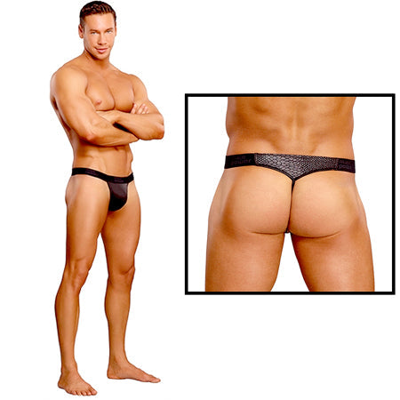 Male Power Cobra Micro V Thong Large Xtra-Large (Black)