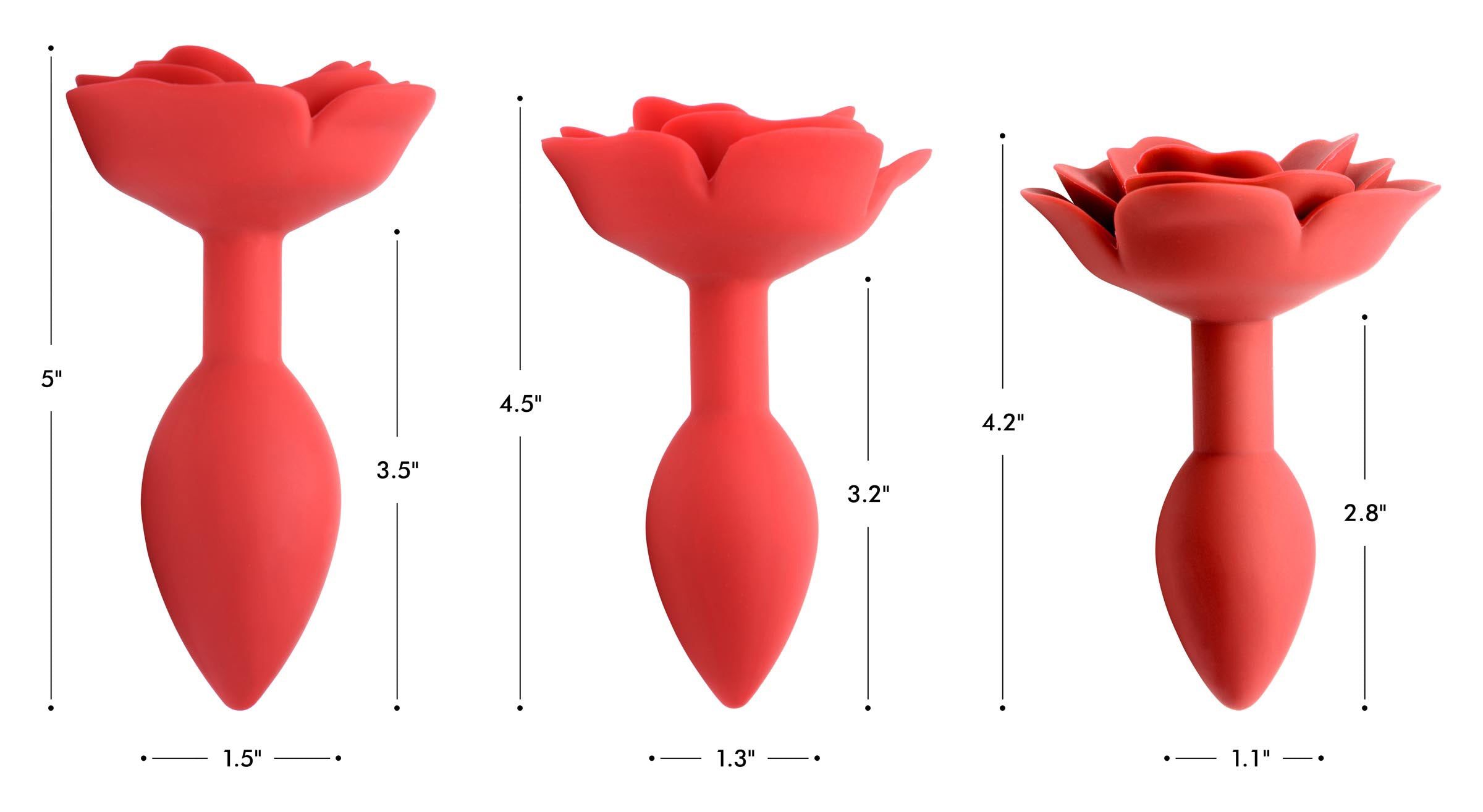 Master Series Booty Bloom Silicone Rose Anal Plug