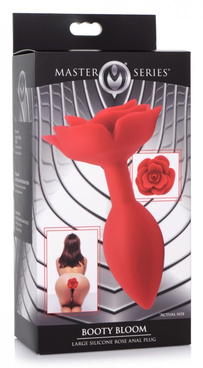 Master Series Booty Bloom Silicone Rose Anal Plug Large