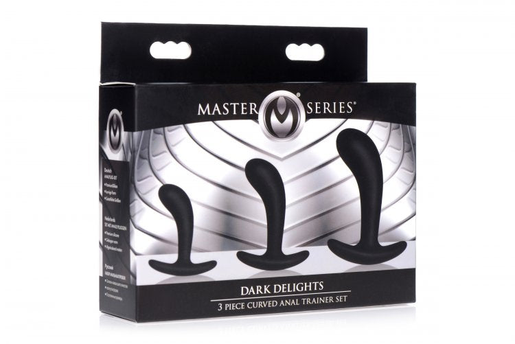 Master Series Dark Delights 3pc Curved Silicone Anal Trainer Set