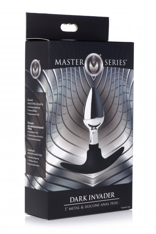 Master Series Dark Invader Metal & Silicone Anal Plug