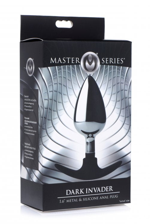 Master Series Dark Invader Metal & Silicone Anal Plug