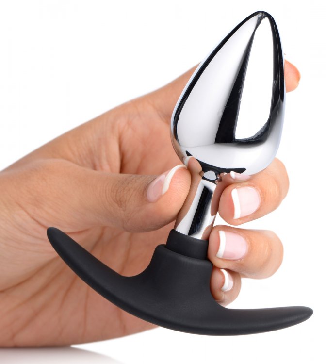 Master Series Dark Invader Metal & Silicone Anal Plug