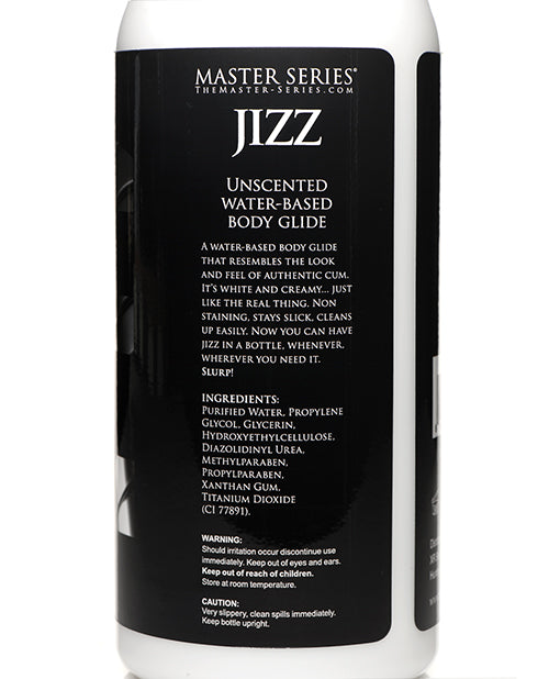 Master Series Jizz Unscented Water-Based Body  Glide - 16 Oz