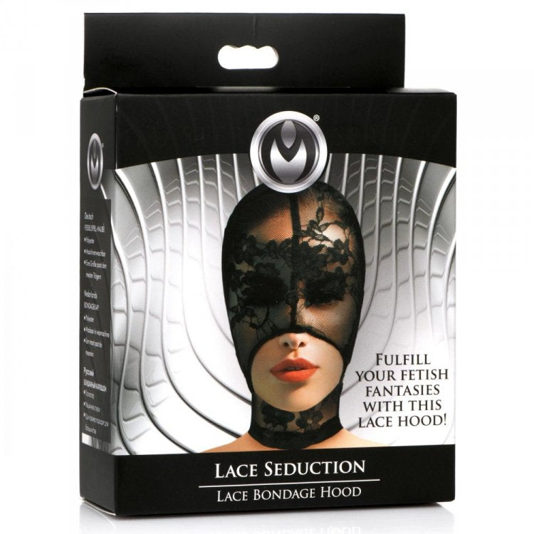 Master Series Lace Seduction Bondage Hood