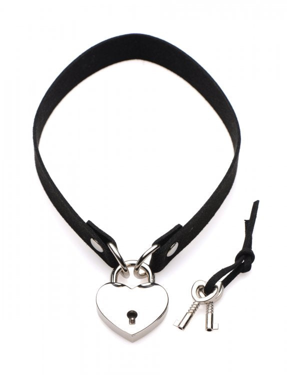 Master Series Lock-it Heart Lock & Key Choker