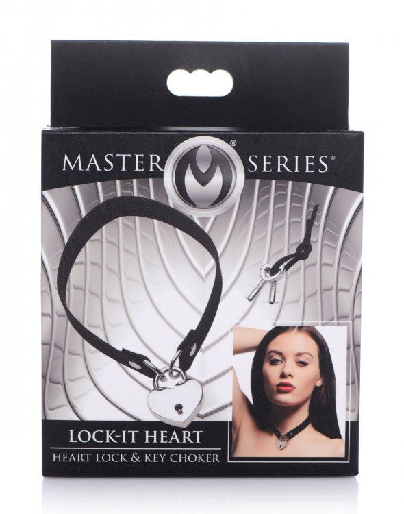 Master Series Lock-it Heart Lock & Key Choker