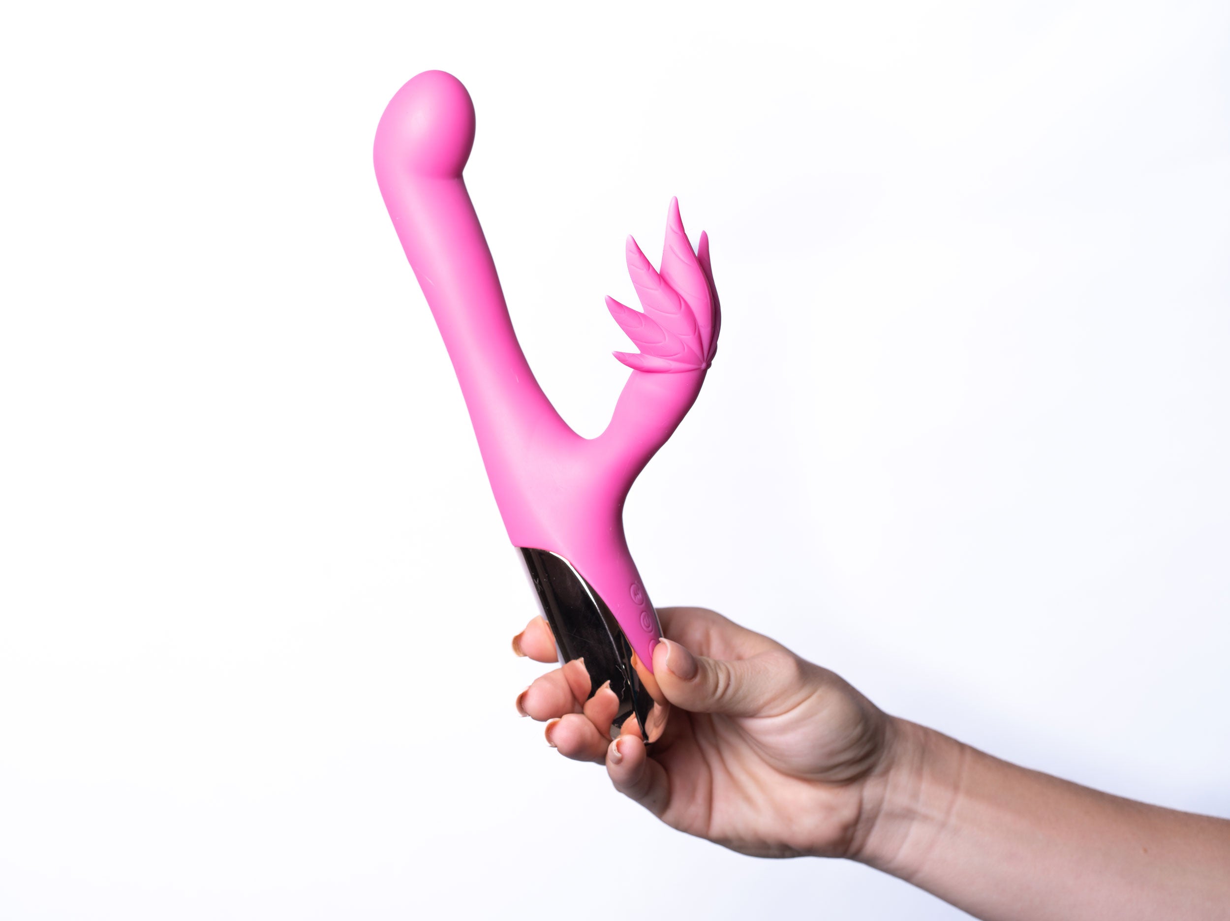 Maui 420 Series - Dual Motor G-Spot Pot Leaf - Rechargeable Vibrator - Pink