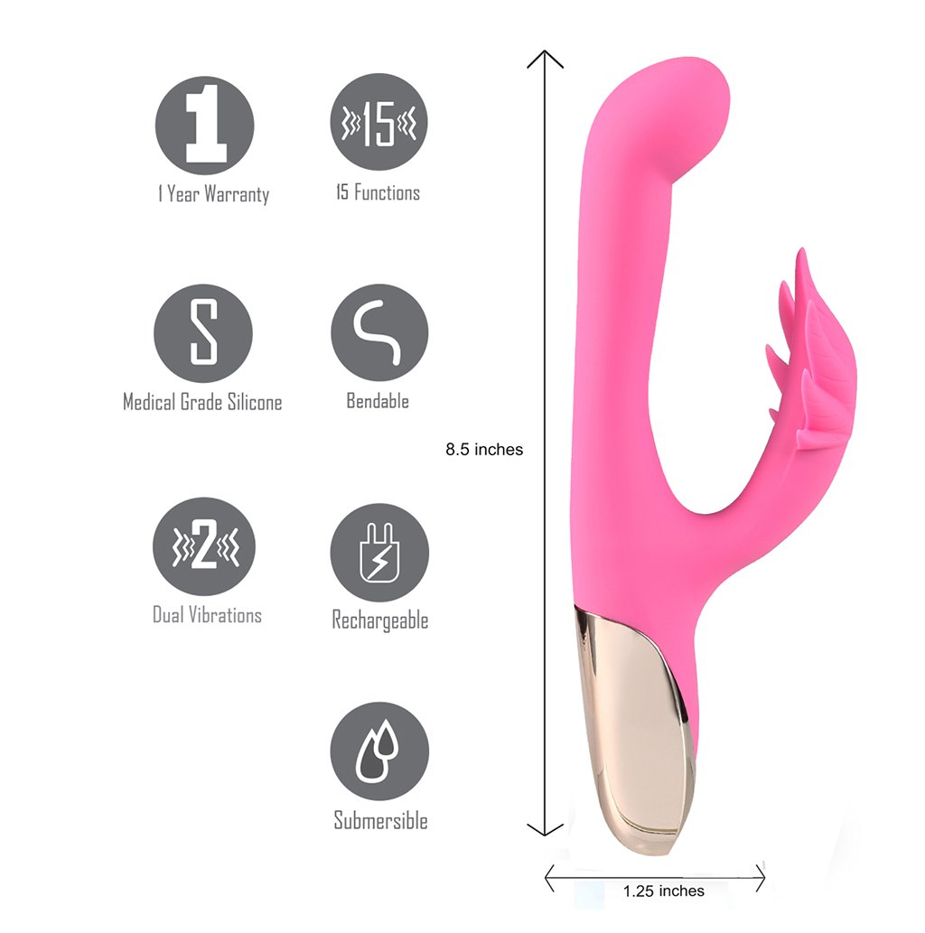 Maui Rechargeable Silicone Poseable 420 Rabbit Vibrator