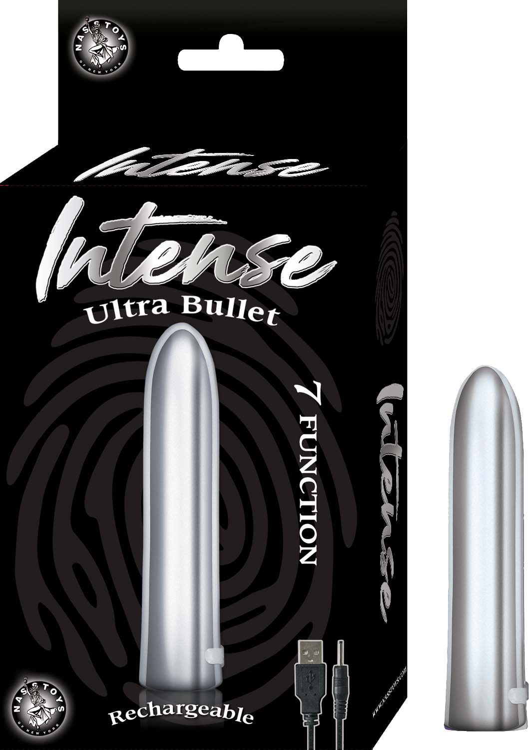 Meets Unrivaled Pleasure with Intense Power Bullet - Silver