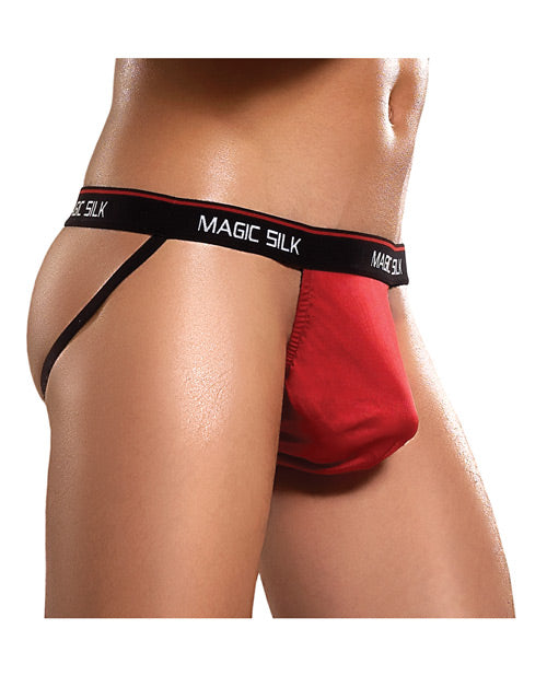 Men's 100% Silk Jock Strap Red L/xl