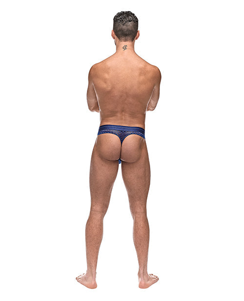 Men's Diamond Mesh Bong Thong Blue