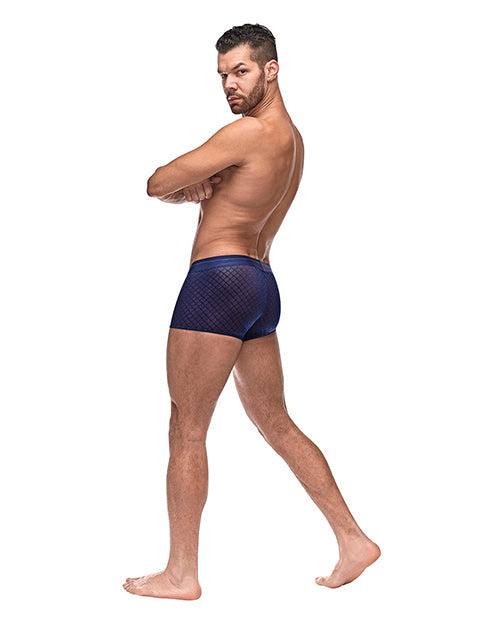 Men's Diamond Mesh Mini Short Blue