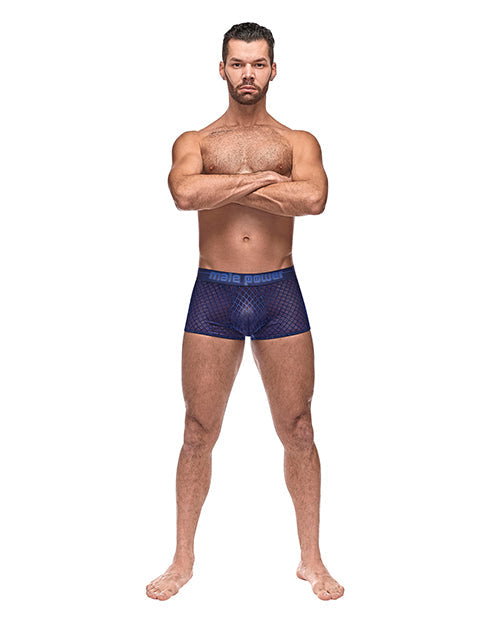 Men's Diamond Mesh Mini Short Blue Extra Large