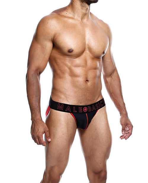 Men's Male Basics Neon Jockstrap Red