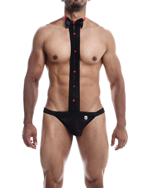 Men's Male Basics Tuxedo Lace Jockstrap Black