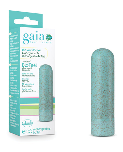 Mindful Pleasure Gaia Eco Rechargeable Bullet Vibrator  Aqua