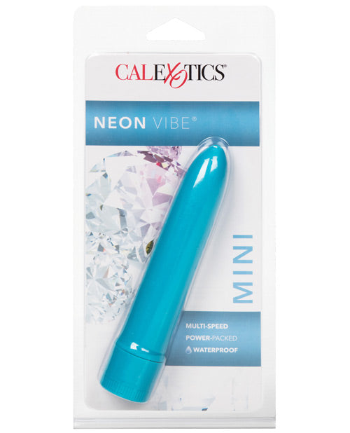 Mini Neon Multi-Speed Vibrator 4.5 Inches Blue