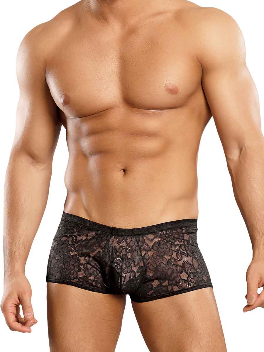 Mini Short Stretch Lace Black / Extra Large