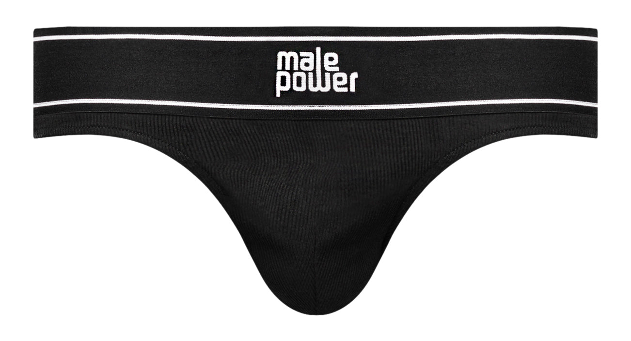 Modal Rib Bong Thong - Black X-Large