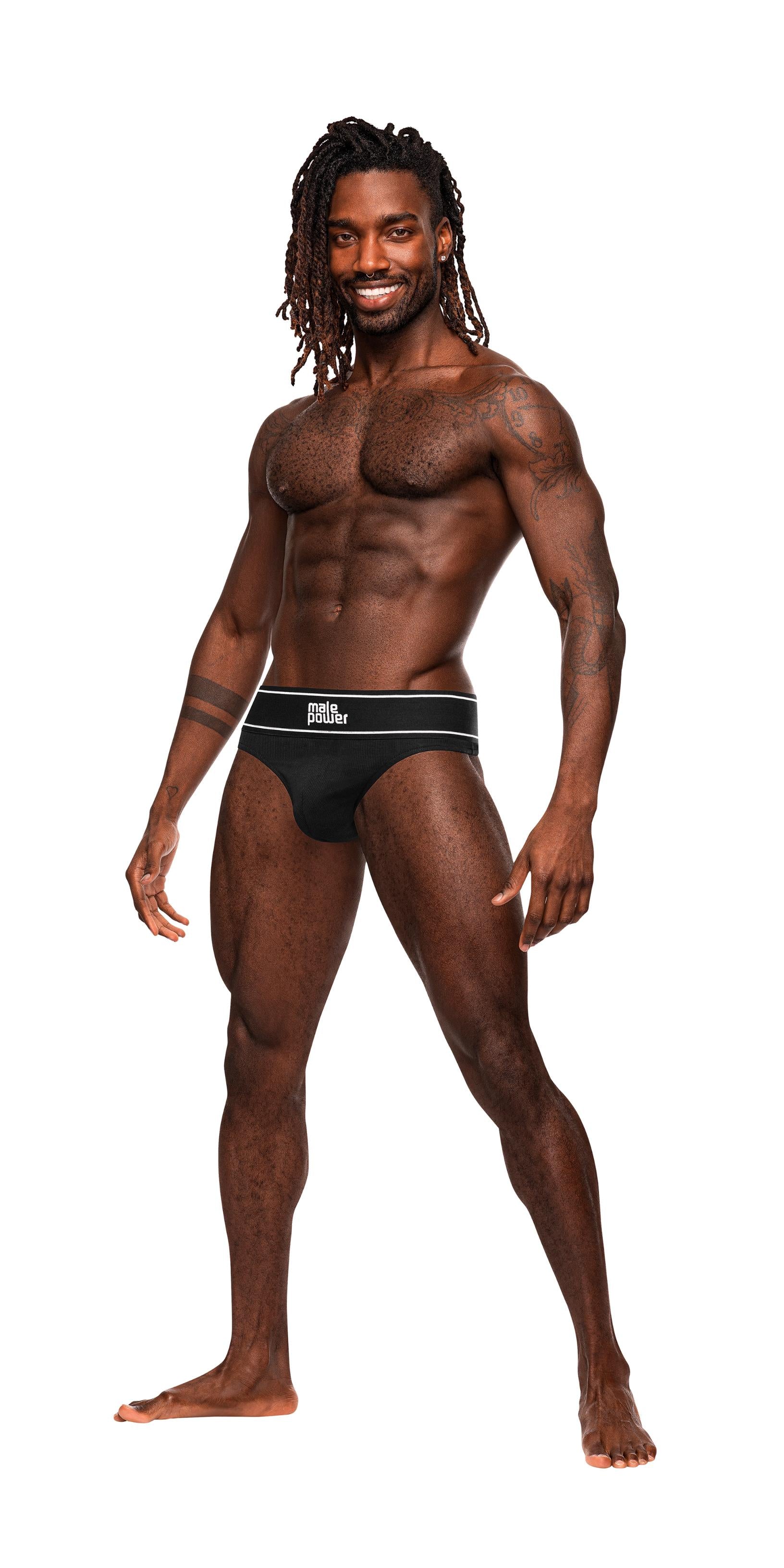 Modal Rib Bong Thong - Black X-Large