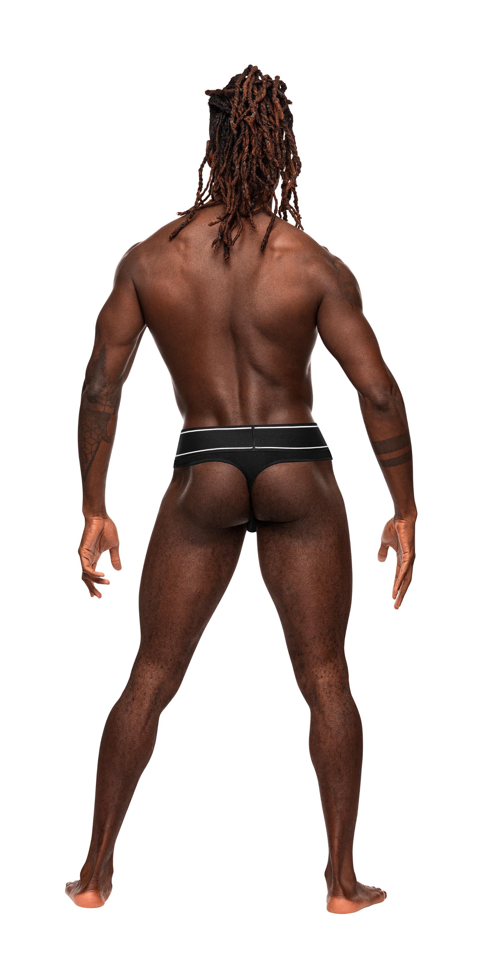 Modal Rib Bong Thong - Black X-Large