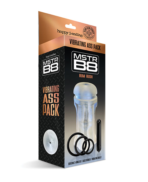 Mstr B8 Bum Rush Vibrating Ass Pack - Kit Of 5 Clear