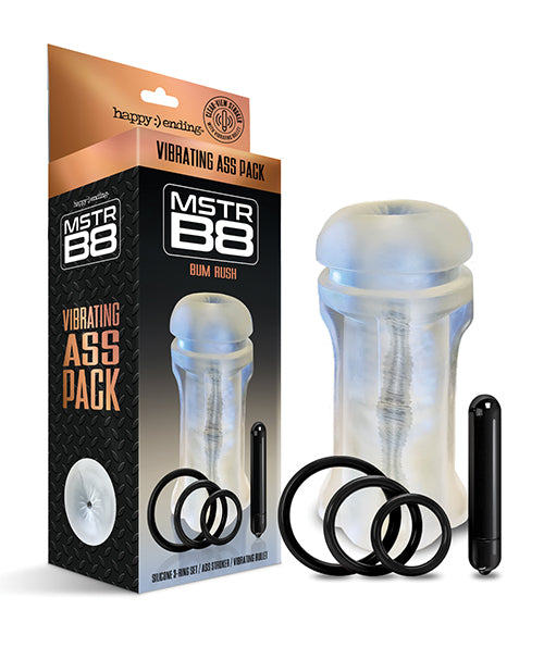 Mstr B8 Bum Rush Vibrating Ass Pack - Kit Of 5 Clear