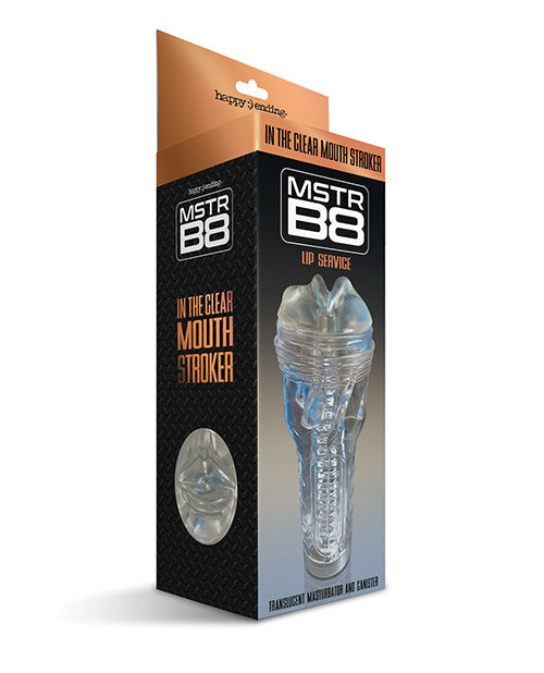 Mstr B8 In The Clear Mouth Stroker - Clear