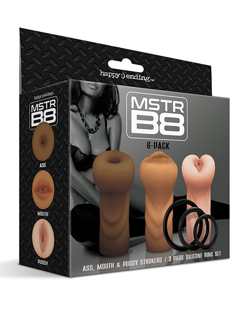 Mstr B8 Stroker Set W/c-rings - Assorted Pack Of 3