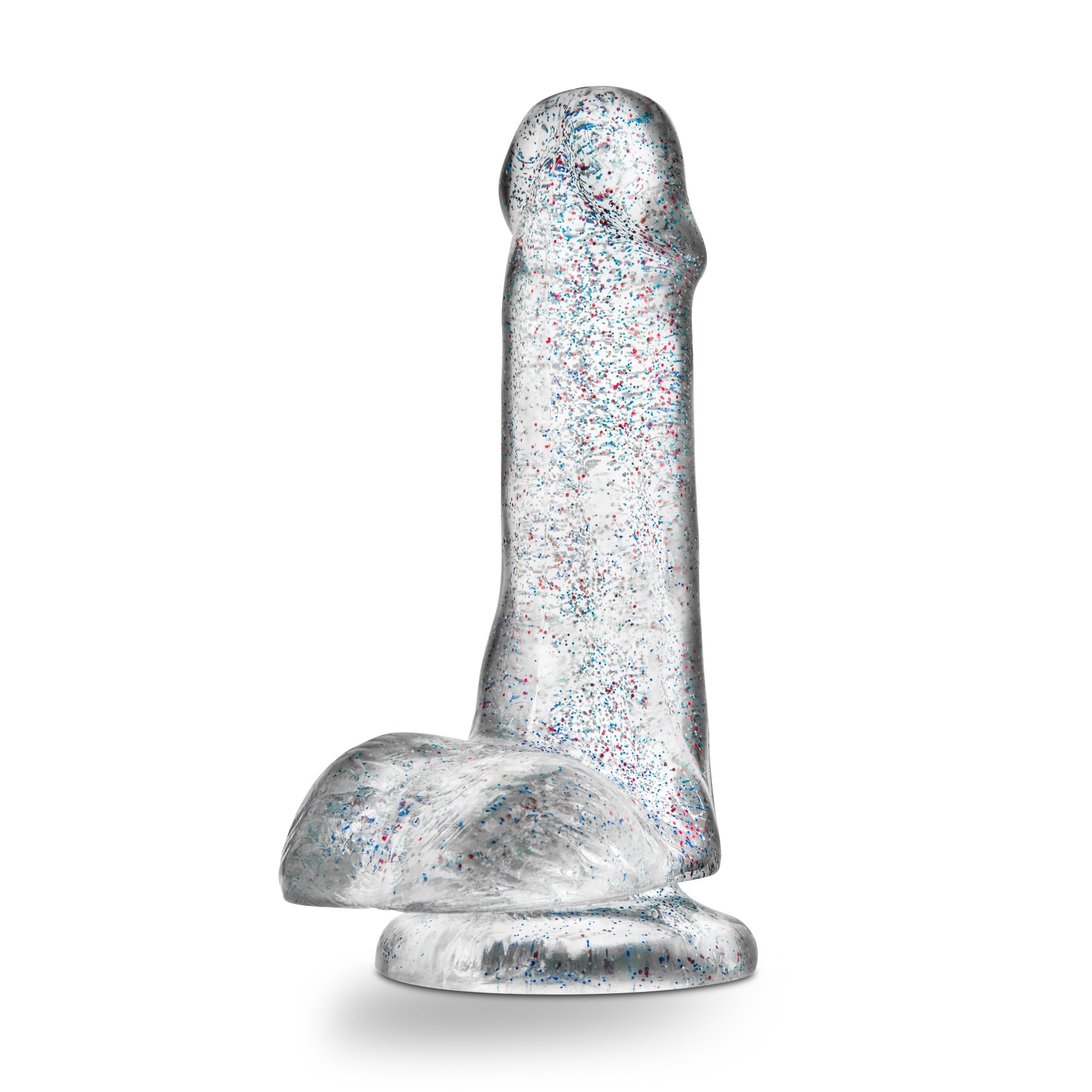 Naturally Yours - 6 Inch Glitter Cock - Sparkling Clear