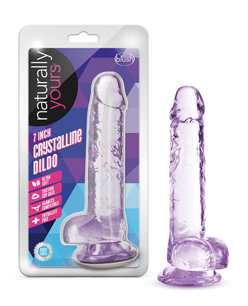 Naturally Yours - 7 Inch Crystalline Dildo -  Diamond Amethyst