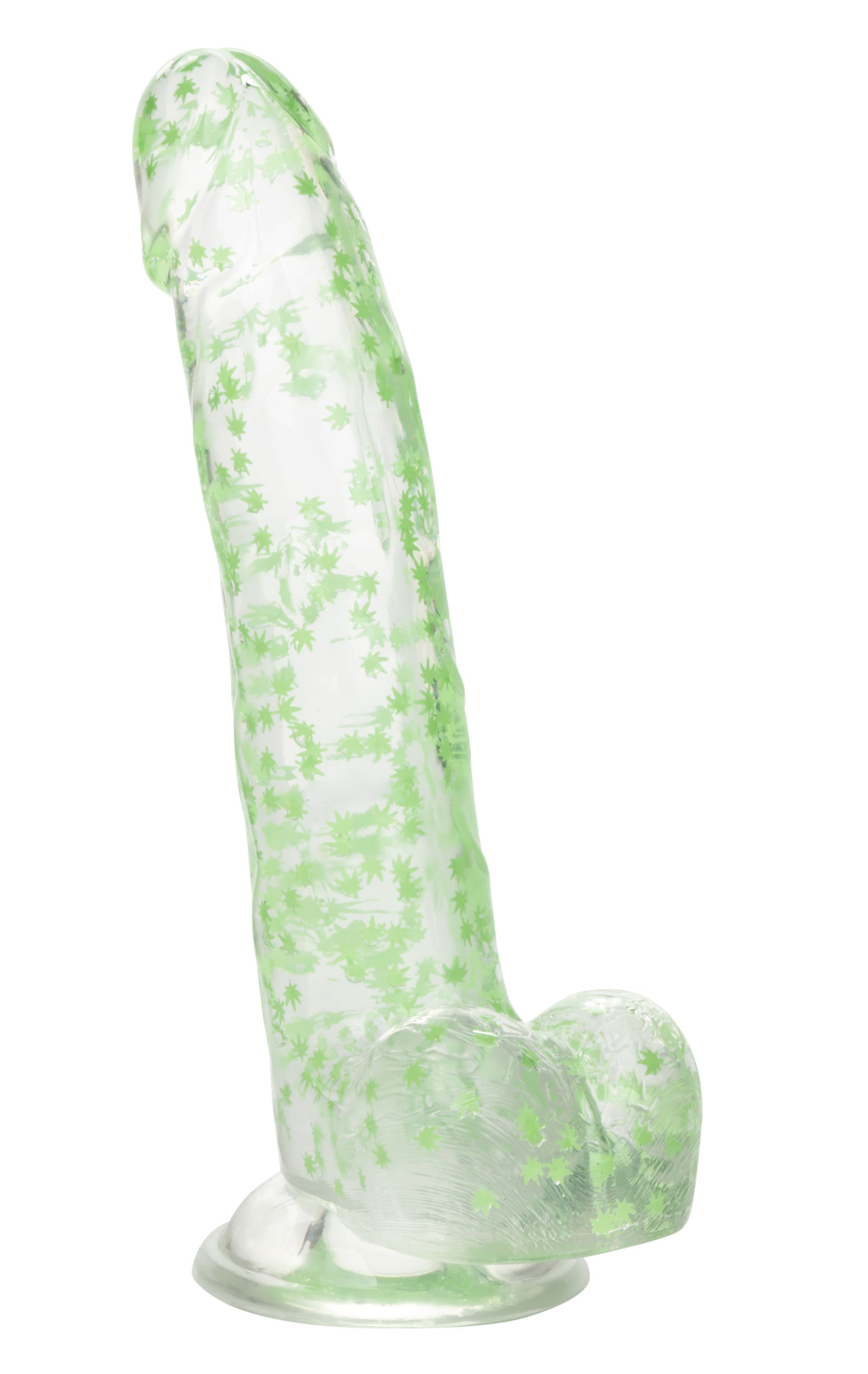 Naughty Bits I Leaf Dick Glow-in-the-Dark Weed  Leaf Dildo - Glow in the Dark