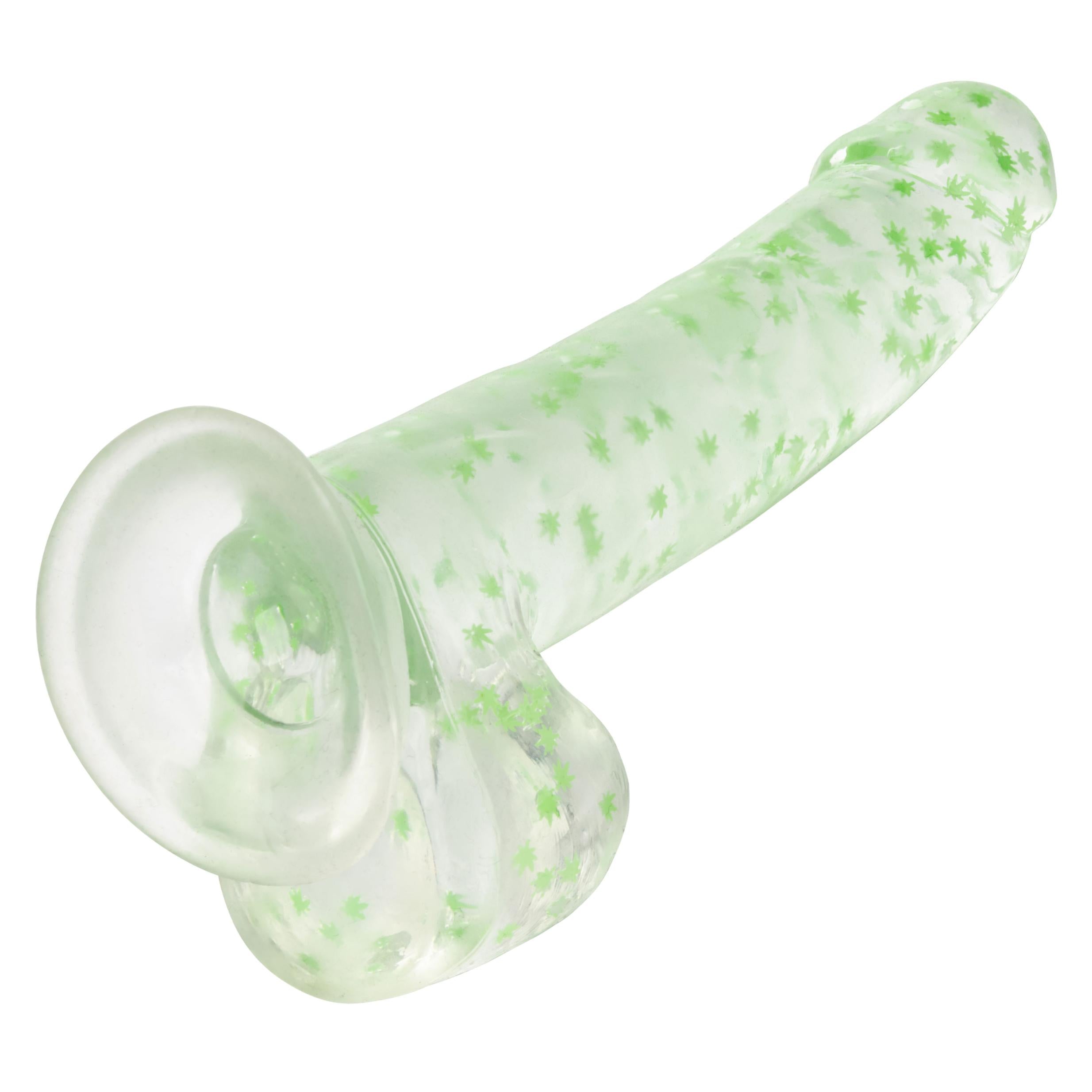 Naughty Bits I Leaf Dick Glow-in-the-Dark Weed  Leaf Dildo - Glow in the Dark