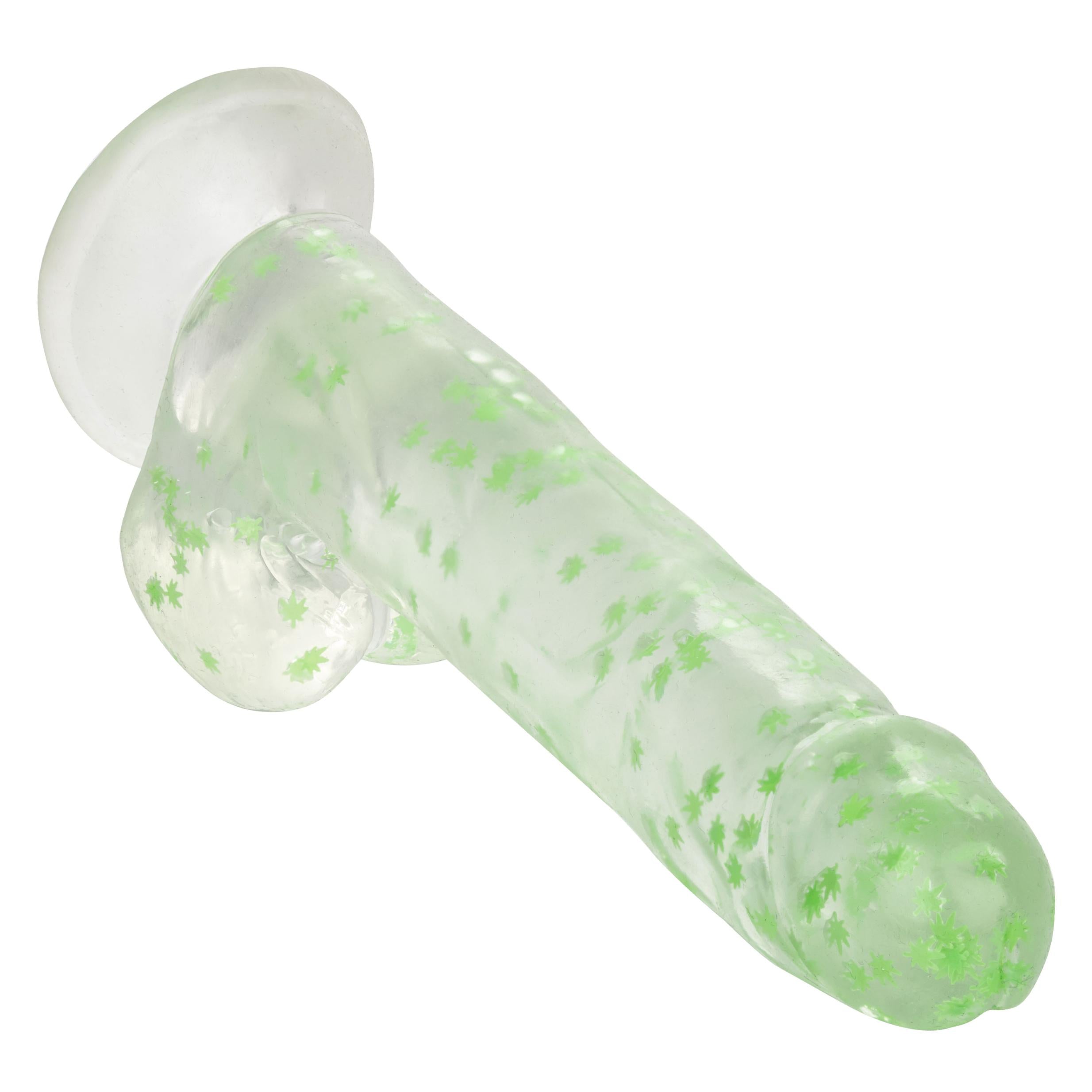 Naughty Bits I Leaf Dick Glow-in-the-Dark Weed  Leaf Dildo - Glow in the Dark