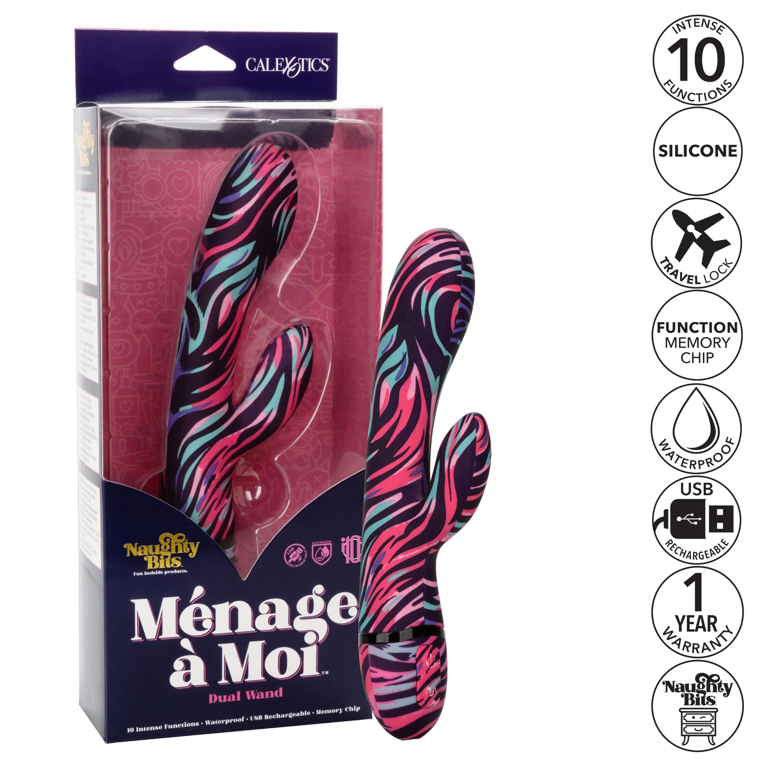 Naughty Bits Menage A Moi Dual Wand - Pure Pleasure