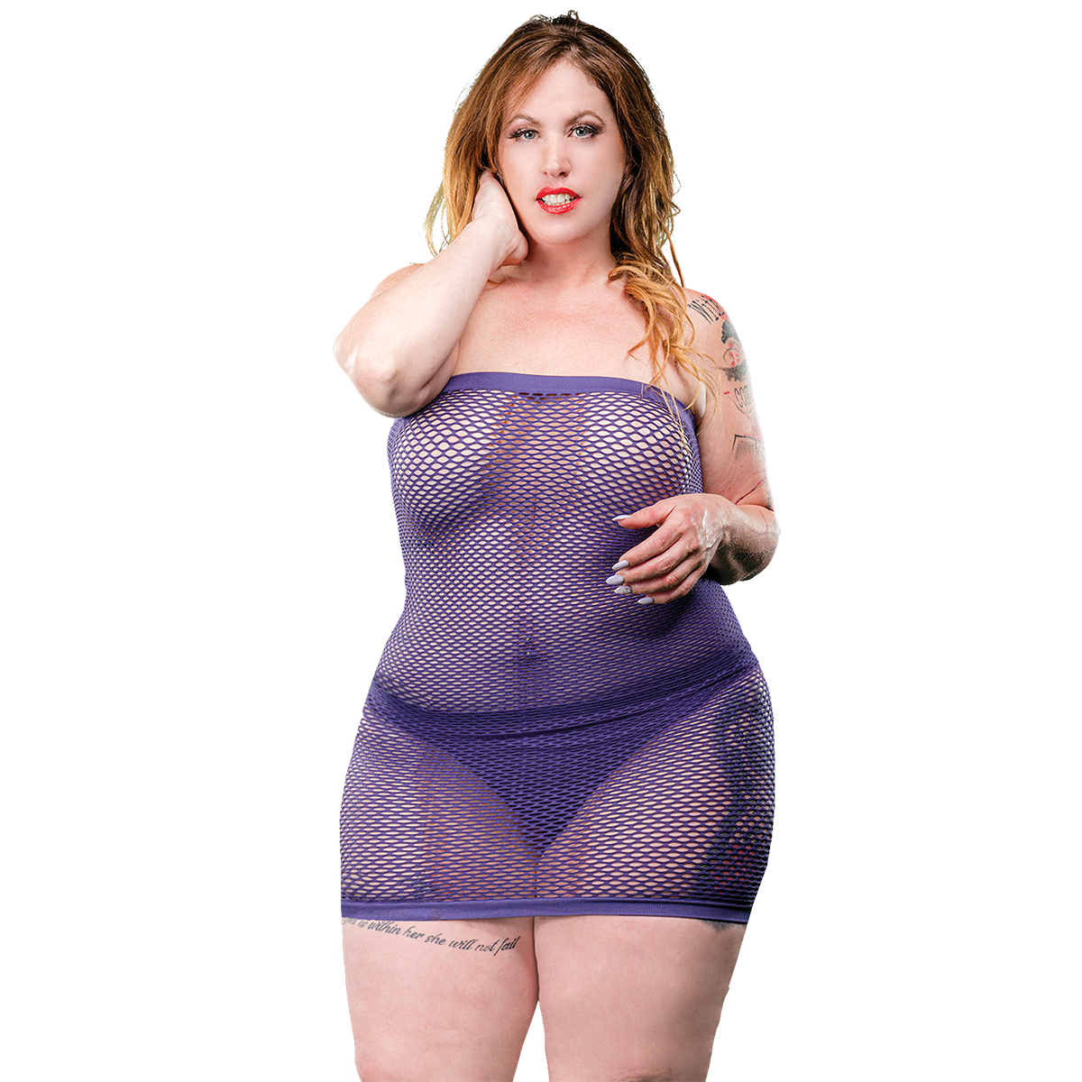 Naughty Girl Mesh Tube O/s Violet