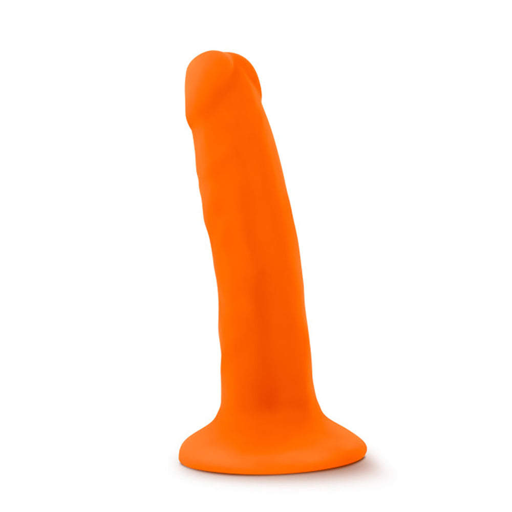 Neo - 5.5 Inch Dual Density Cock - Neon Neon Orange