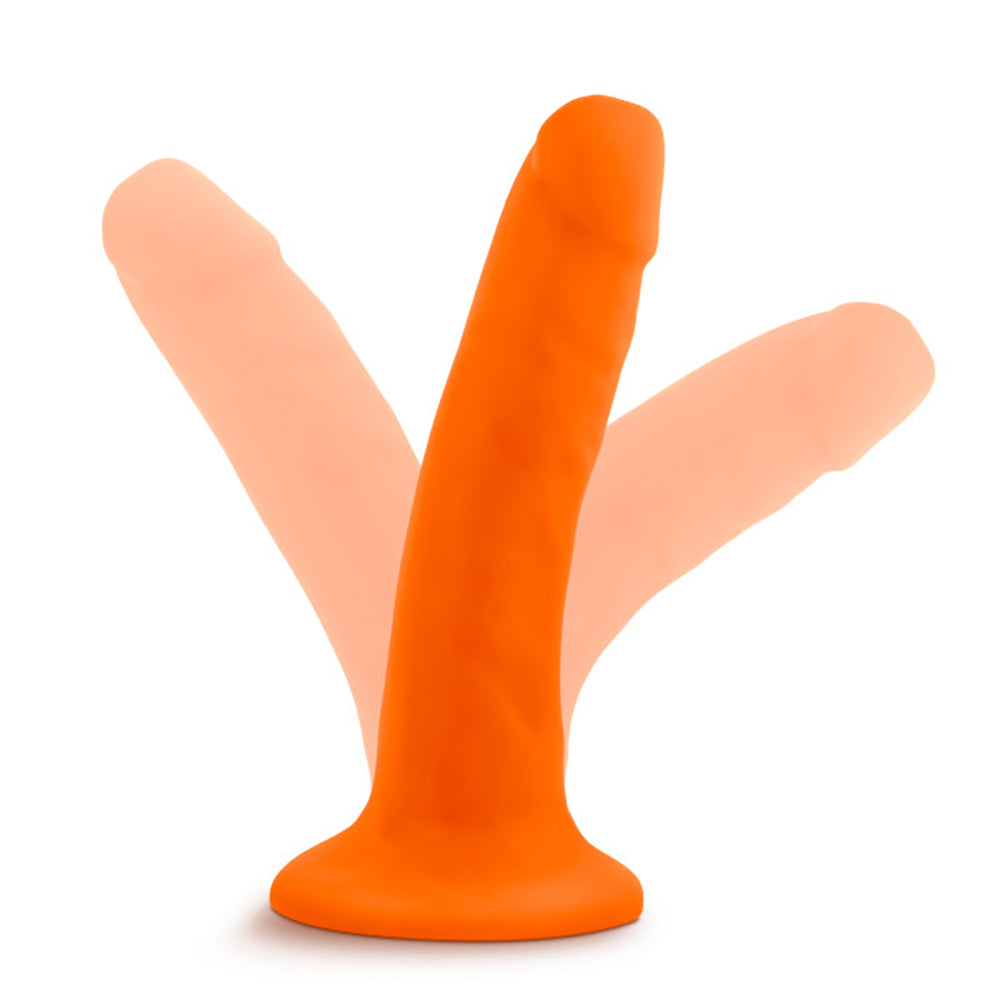 Neo - 5.5 Inch Dual Density Cock - Neon Neon Orange