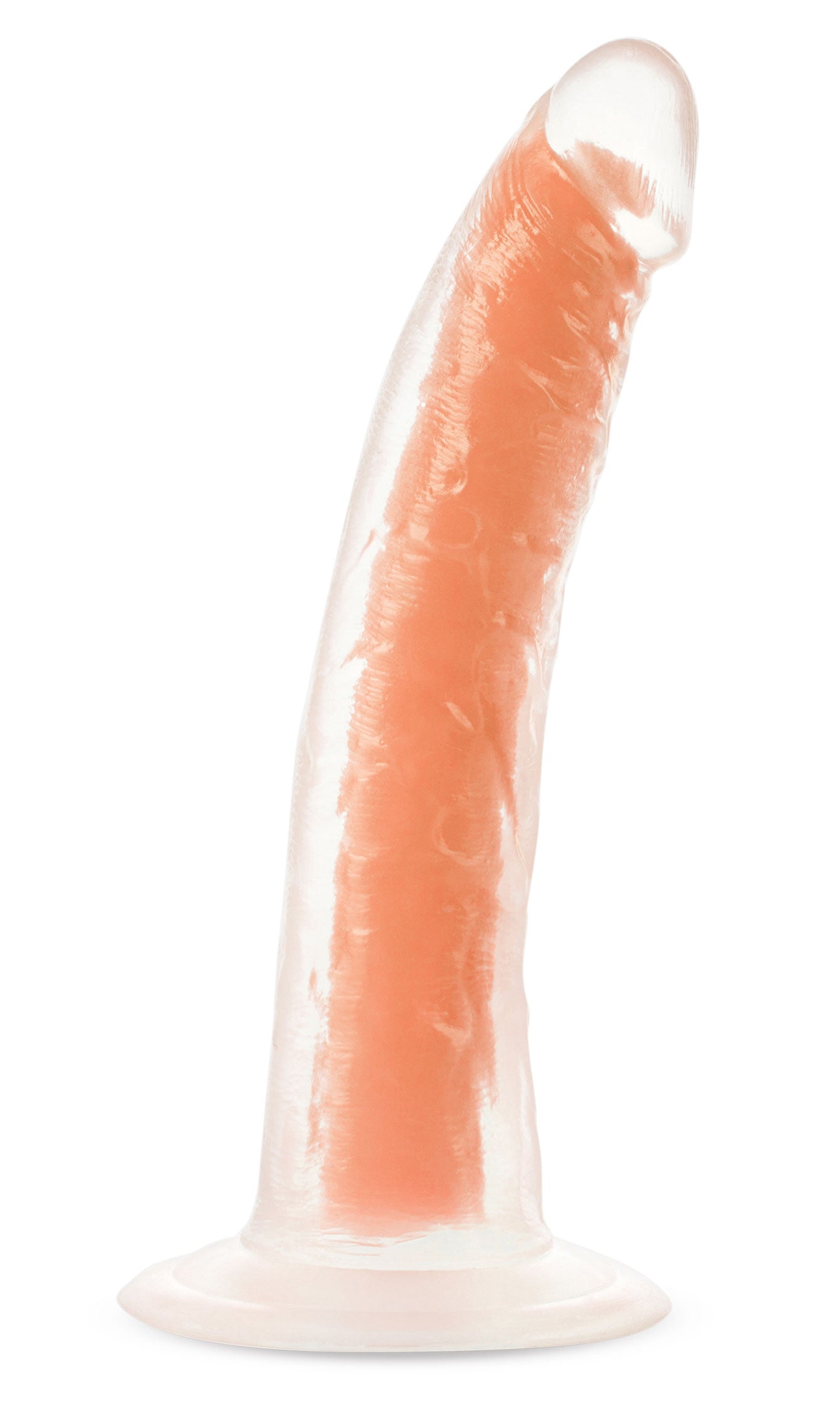 Neo Elite Glow in the Dark - Lavo - 7 Inch  Silicone Dual Density Dildo - Neon Orange Neon Orange