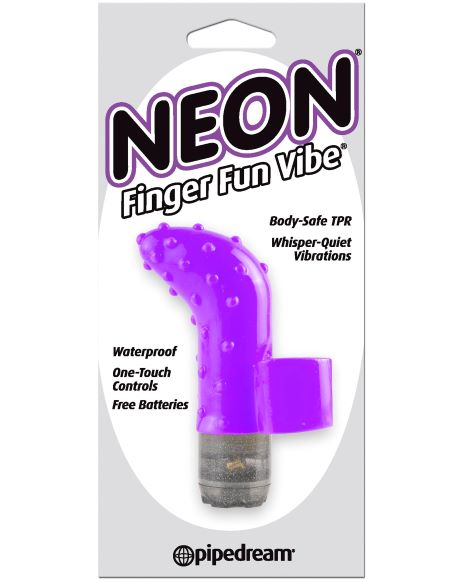 Neon Finger Fun Vibe - Pipedream Finger Vibrator Purple